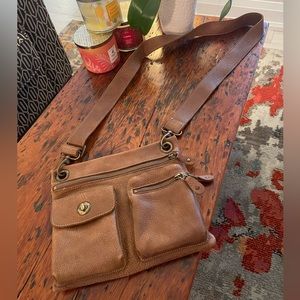 Roots crossbody genuine leather purse
